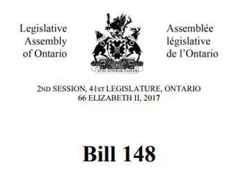 Bill 148, the Fair Workplaces, Better Jobs Act, 2017 Passes
